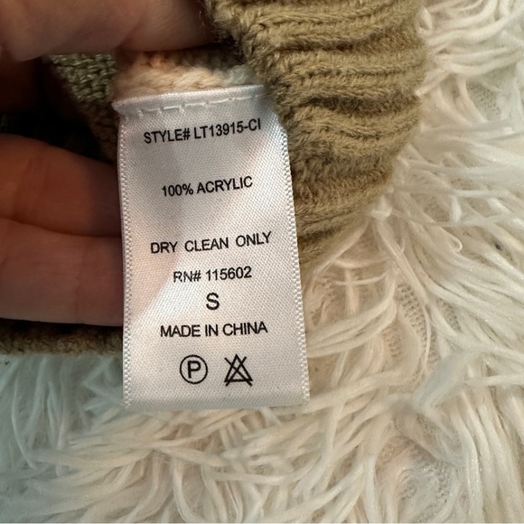 LUSH Colorblock Chunky Knit Sweater | Size Small | Retro Earth Tones - Picture 11 of 12